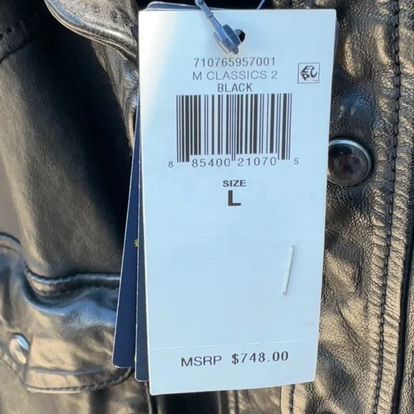 Polo by Ralph Lauren Black Leather Shirt Jacket - Picture 4 of 8